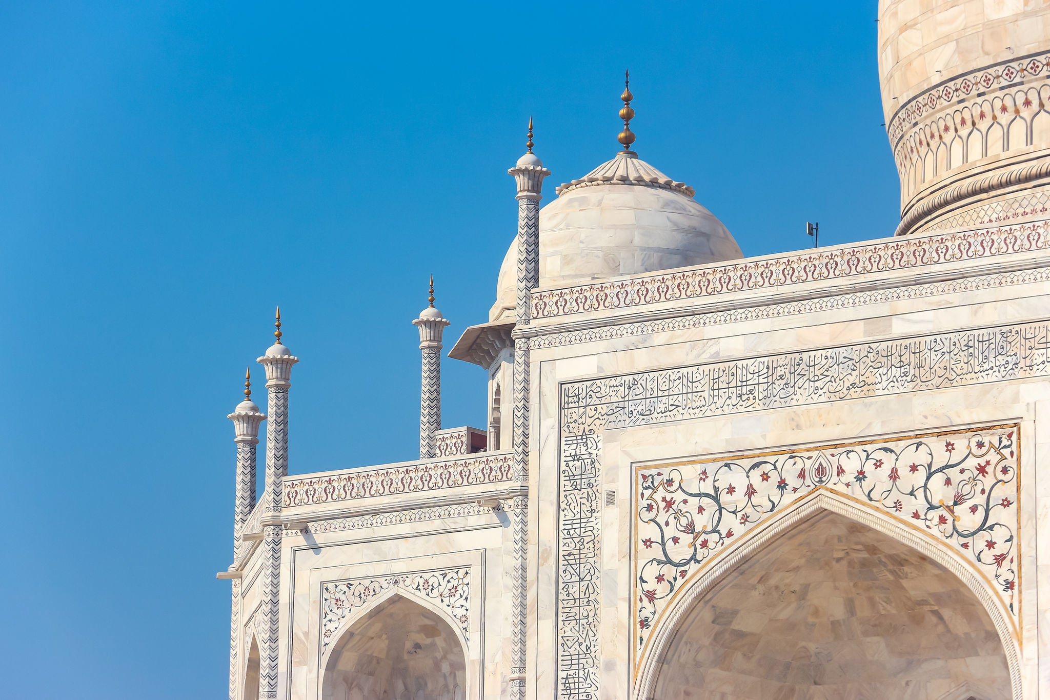 Beautiful architecture of Taj Mahal, Agra, India.