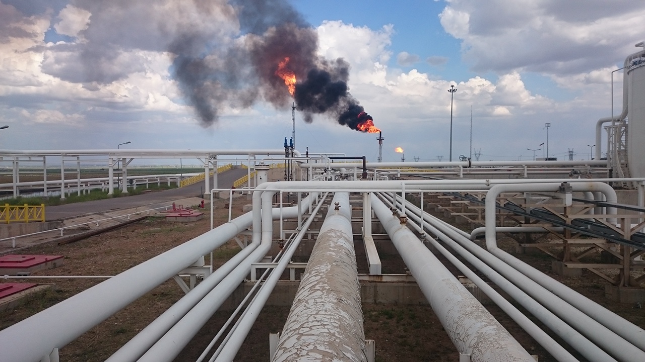 Iraqi kurdistan region oil refinery near the oil fields