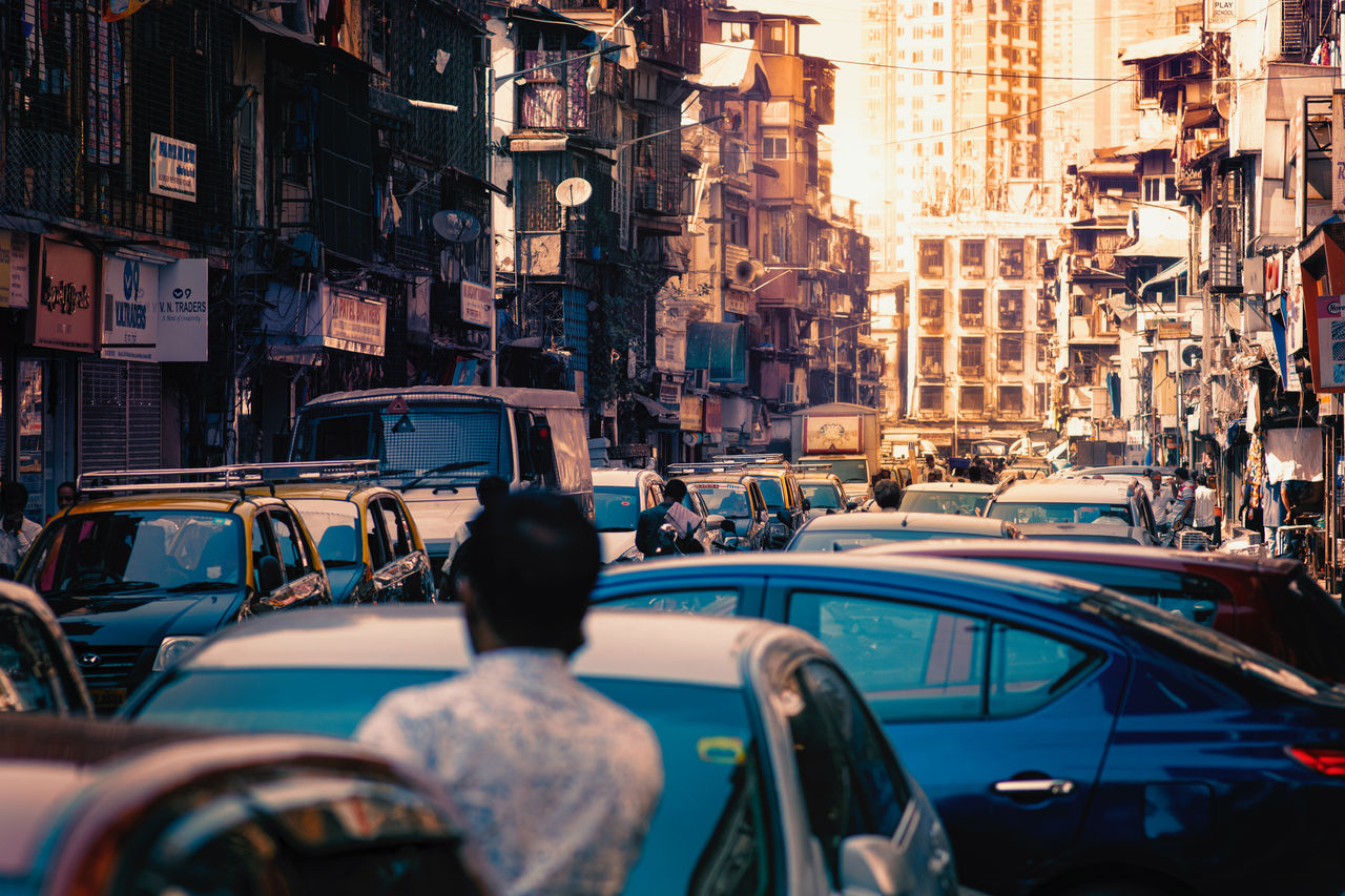 INDIA Crowded streets of mumbai