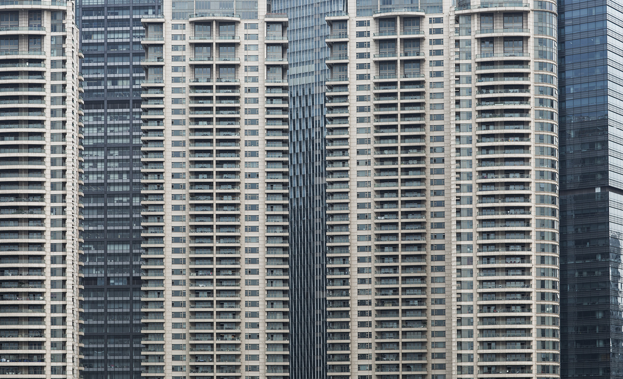 Apartment Building Detail in Shanghai, China