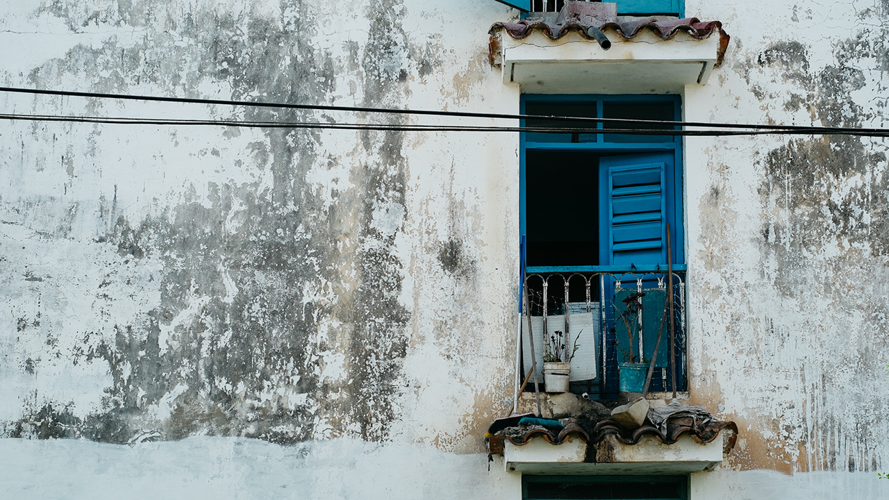 Decrepit balcony