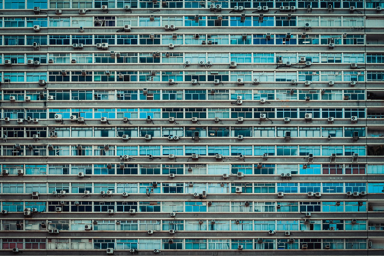 Janelas de prédio no centro de São Paulo