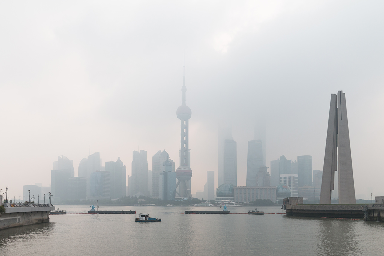 Shanghai Pudong in the haze