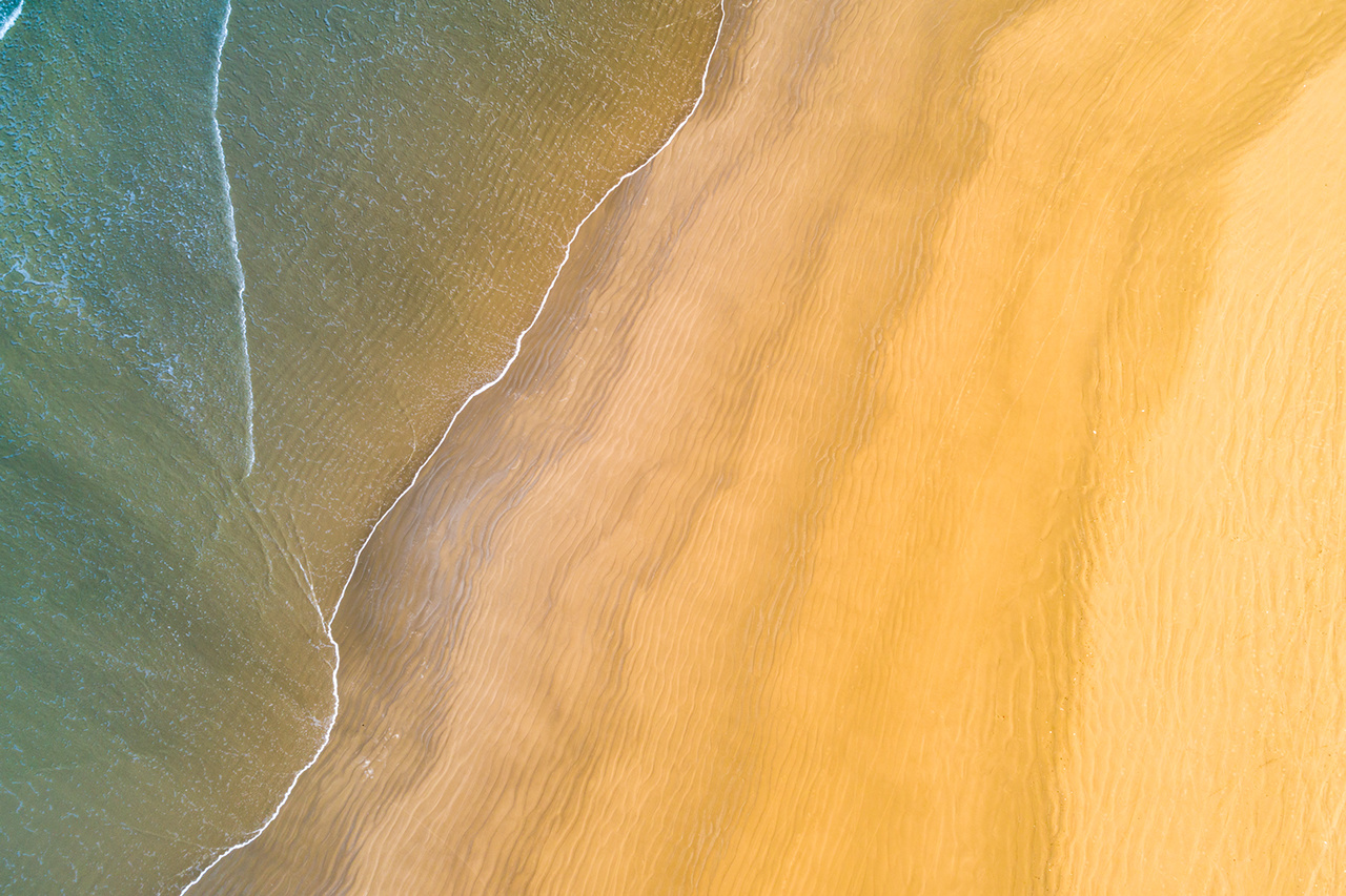 Top View of a Paradise Beach